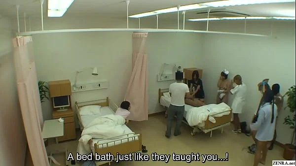 Japanese CMNF naked hospital prank TV show