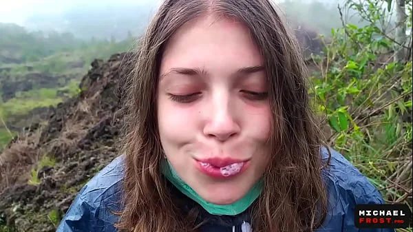 The Riskiest Public Blowjob In The World On Top Of An Active Bali Volcano - POV