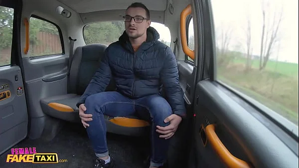 Female Fake Taxi Party guy given a sexual treat from a taxi driver with a really hot body