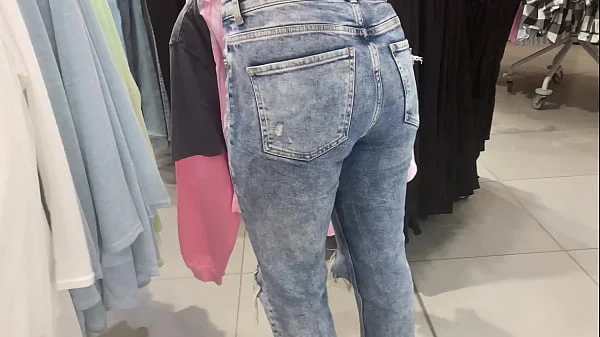 Risky fuck close to next changing room with people in