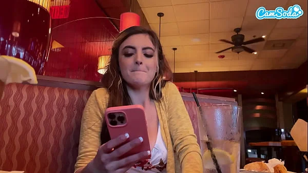 Cumming In Public With My Interactive Toy Gave Me A Huge Wet Orgasm At Lunch