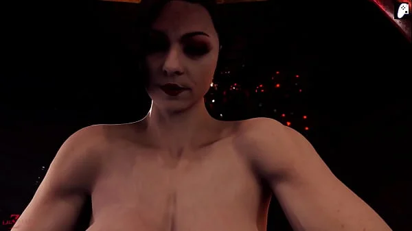 (4K - Dezmall) Lady Dimitrescu dominates a man with a long penis and fucks him until he cums inside her ass | 3D Hentai