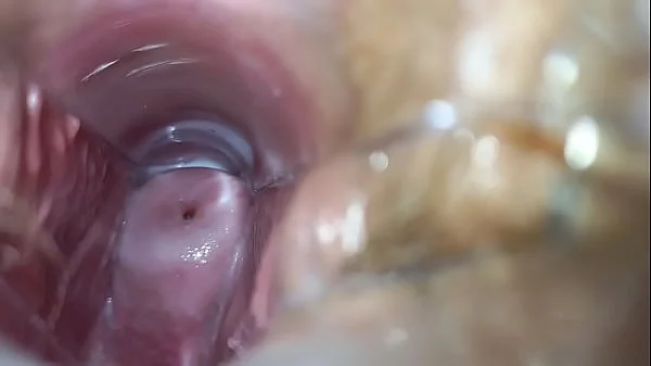 Orgasm inside pussy close-up
