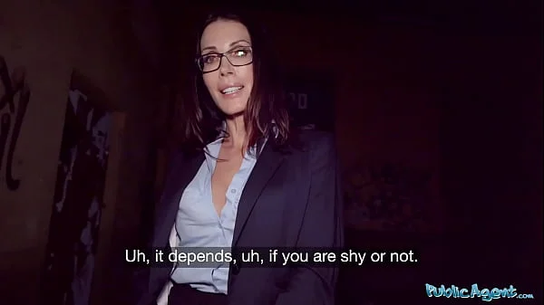 Public Agent Big tits MILF teacher gives big dick deepthroat pov blowjob