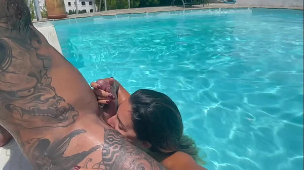 Sloppy & Sensual Holiday BLOWJOB (real couple!)