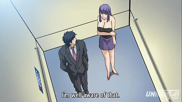 Elevator with Hot Busty Girls - Hentai Uncensored [Subtitled]