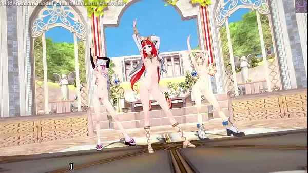 Genshin Impact: 【MMD】EVERGLOW - Adios REMAKE (Nilou, Ayaka, Barbara)