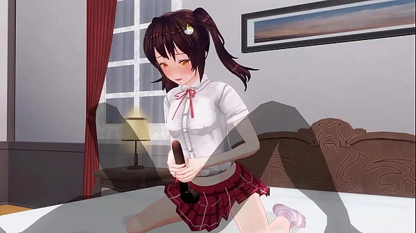 無修正アニメ　いもーとがアナルを責めながら、寸止め手こきオナサポ
