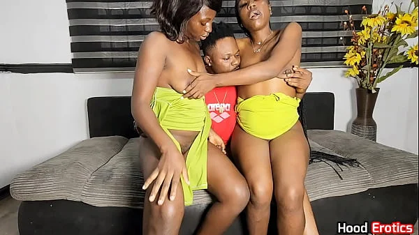 Eboniberri and her stepsister shares same dick and got a creampie.