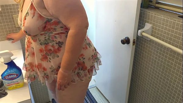 Cleaning lady step into bathroom and showing her giant ass and pussy  close up | big fat booty | big natural tits milf  | big boobs mature woman | huge butt chubby plumper | busty bbw ssbbw | thick curvy white maid in mini dress | best of Xvideos porn