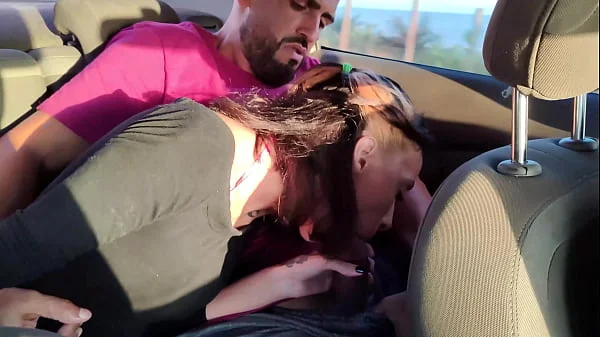 Horny Khali NOIRE naked and sucks dicks at the nude beach and car, then fuck 2 big cocks (DP, anal, public sex, No makeup, ATM) OB154