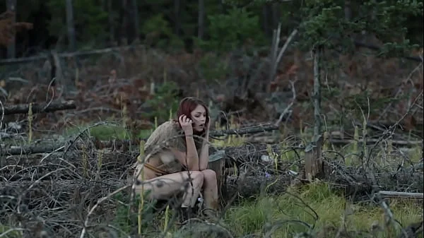 girl big tits in forest masturbate to help fix