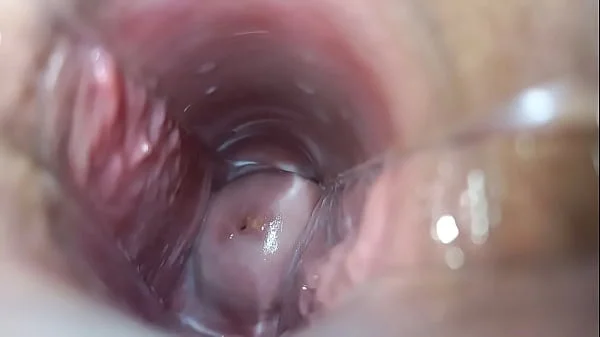 Orgasm inside the vagina close-up