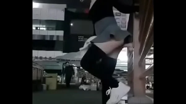Girl fucks dildo at work