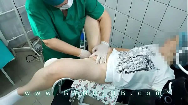 Gyno orgasm on gyno chair