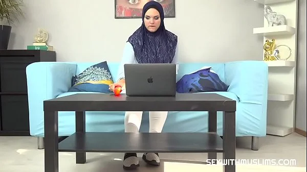 Chubby muslim caught watching porn