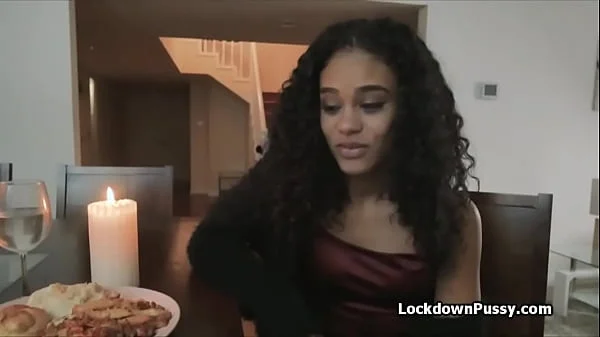 Perky ebony Scarlit Scandal fucked in lockdown