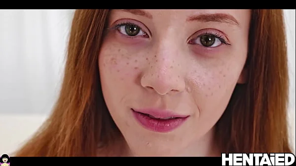 REAL LIFE HENTAI - Sweet petite Red head deep vagina & Bukkake - Lottie Magne
