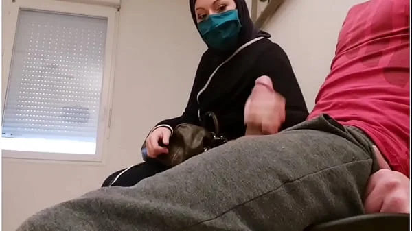 Pervert doctor puts a hidden camera in his waiting room, this muslim slut will be caught red-handed with empty French ball