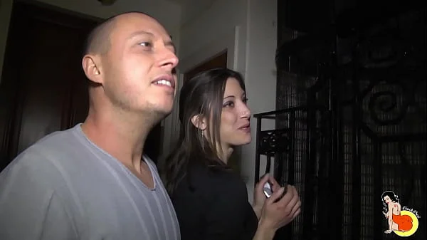 Coralie start sucking at the toilet then gets fucked by 2 men