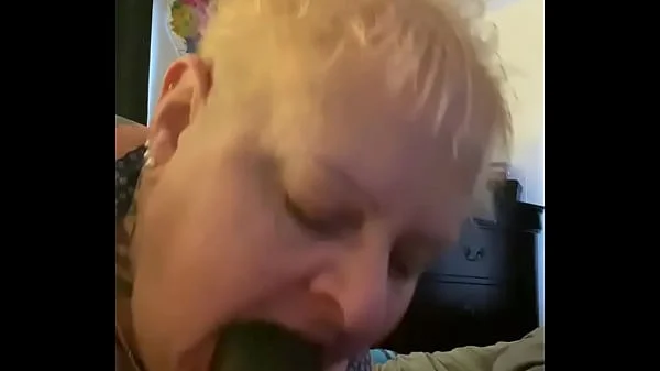 Trailer granny gumjob deepthroat 9 inch BBC facial only gags once on 9 inch cock  no teeth