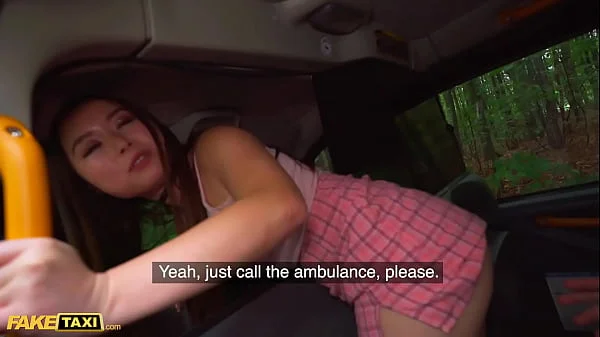 Fake Taxi Asian Yiming Curiosity Sucks Cock after Making a Mess in Cab