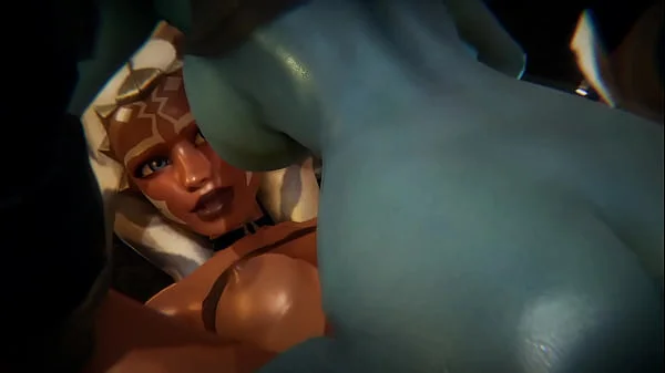 Ahsoka Tano gets creampied by Futa Aayla Secura - Star Wars Inspired 3D Porn