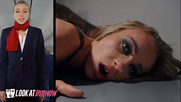 Dirty uniformed French flight attendant (Angel Emily) inspires naughty fantasies and craves big cock - Look at her Now