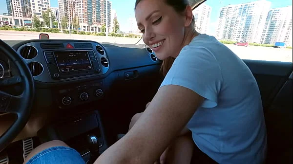 Her fetish, swallow cum in the car