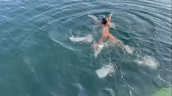 Monika Fox Morning Swimming Naked In The Bay