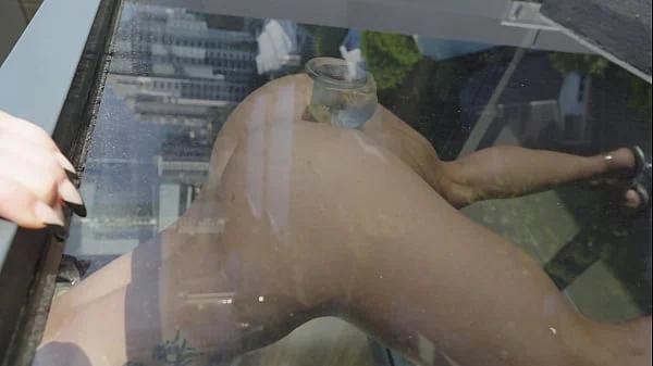 Scarlet Chase - Fucking Dildo On Gold Coast Queensland Balcony