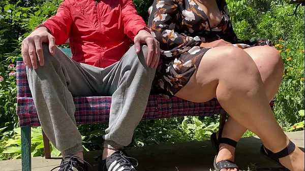 MILF gives me golden nectar in the park