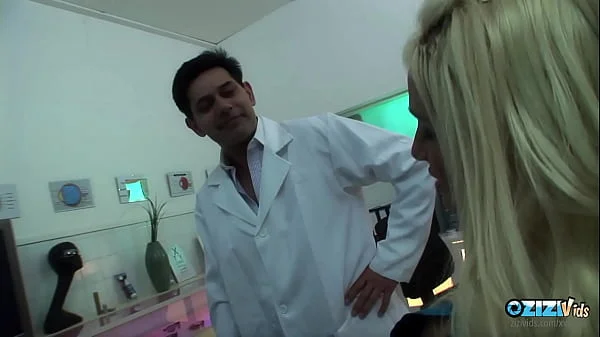 Horny doctor gets to fuck two naughty sluts at once