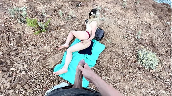 PUBLIC DICK FLASH ON THE BEACH. I pull out my dick in front of a young girl on the nudist beach.